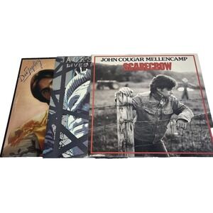 Vintage Soft Rock Records X3 Dan Fogelberg Jackson Browne John Mellencamp 1980s